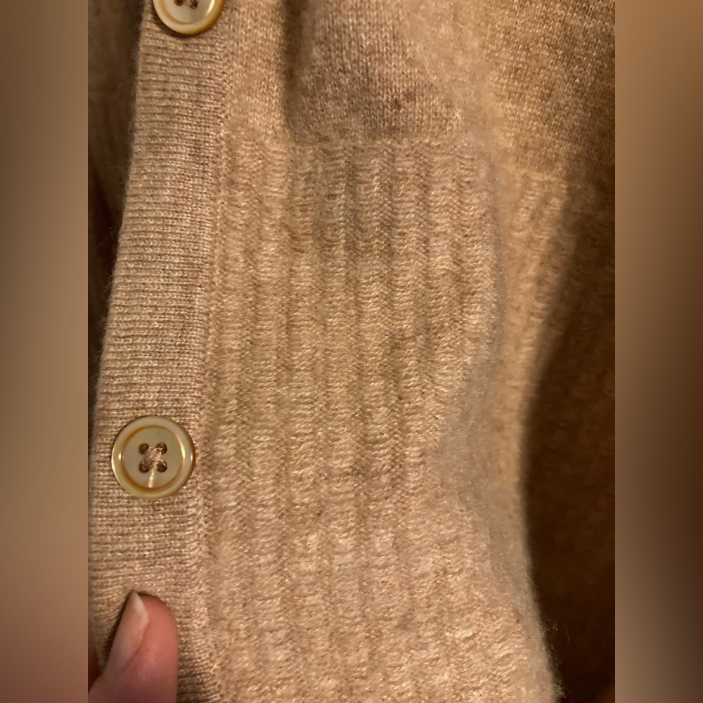 100% Cashmere Camel Cardigan - Like New